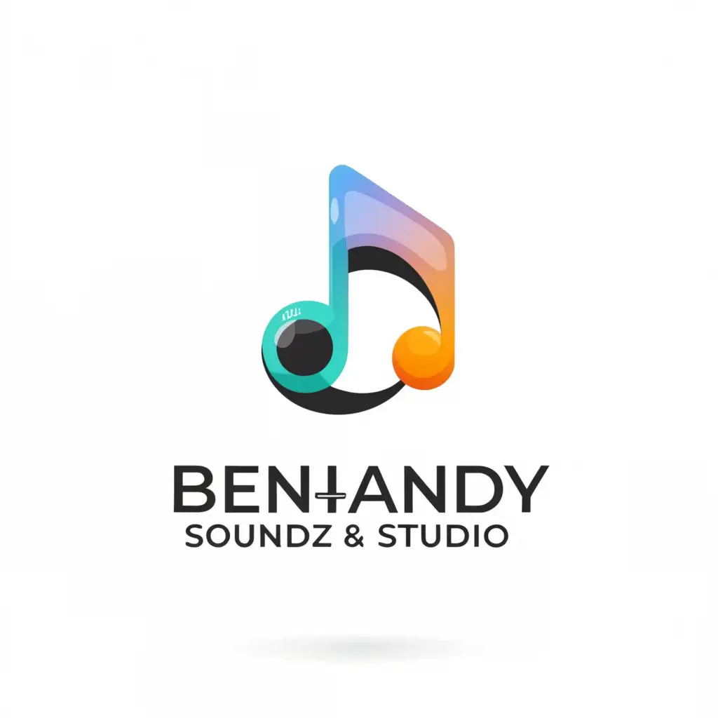 LOGO-Design-For-Benandy-Soundz-Music-Studio-Minimalistic-BA-with-Musical-Symbol-on-Clear-Background