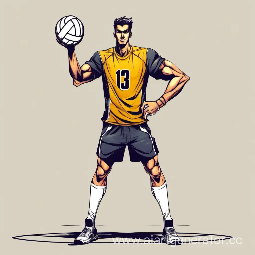 volleyball player man gigachad