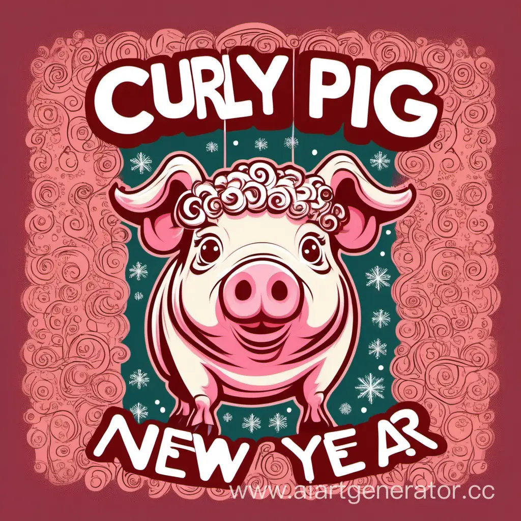 Кудрявая свинья, новый год