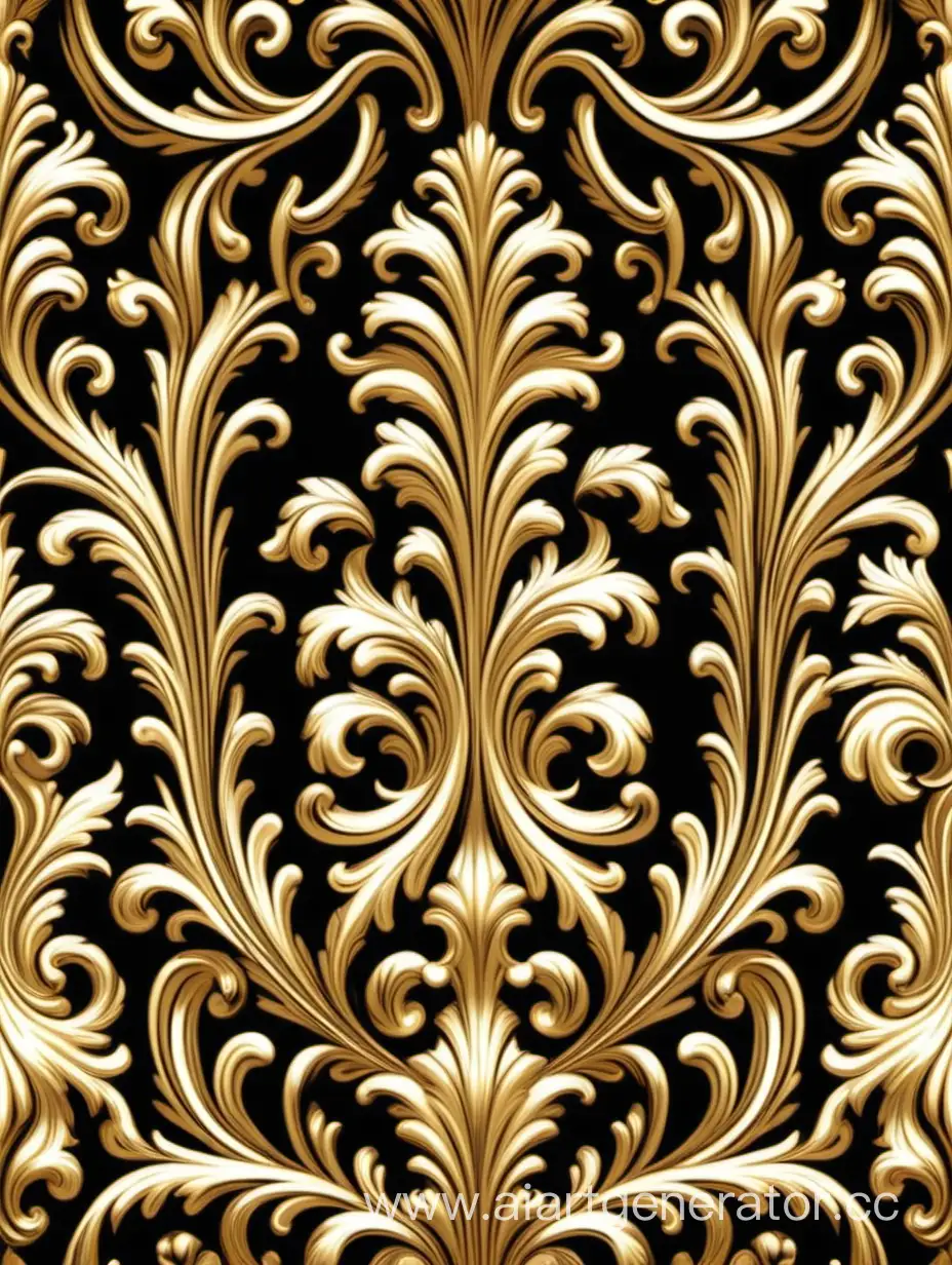 Vector golden vintage classic baroque style seamless pattern, ornament. vector