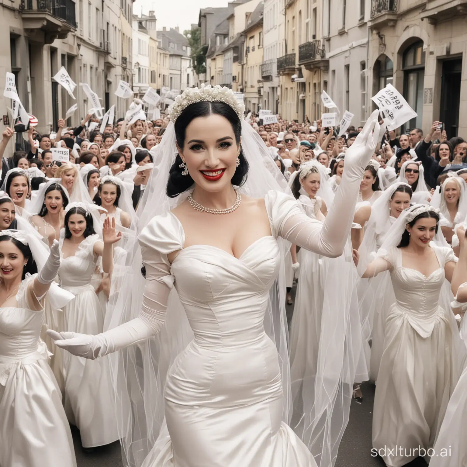 Campaign-Supporters-Dressed-as-Brides-Promoting-Candidate-Dita-Von-Tesse