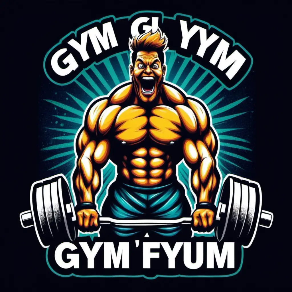 funny gym image for tshirt design