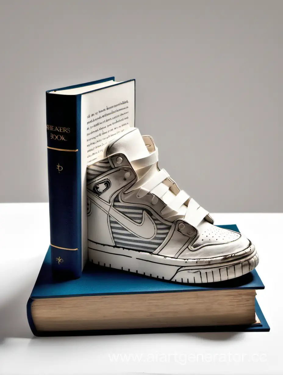 кроссовки превратились в книгу