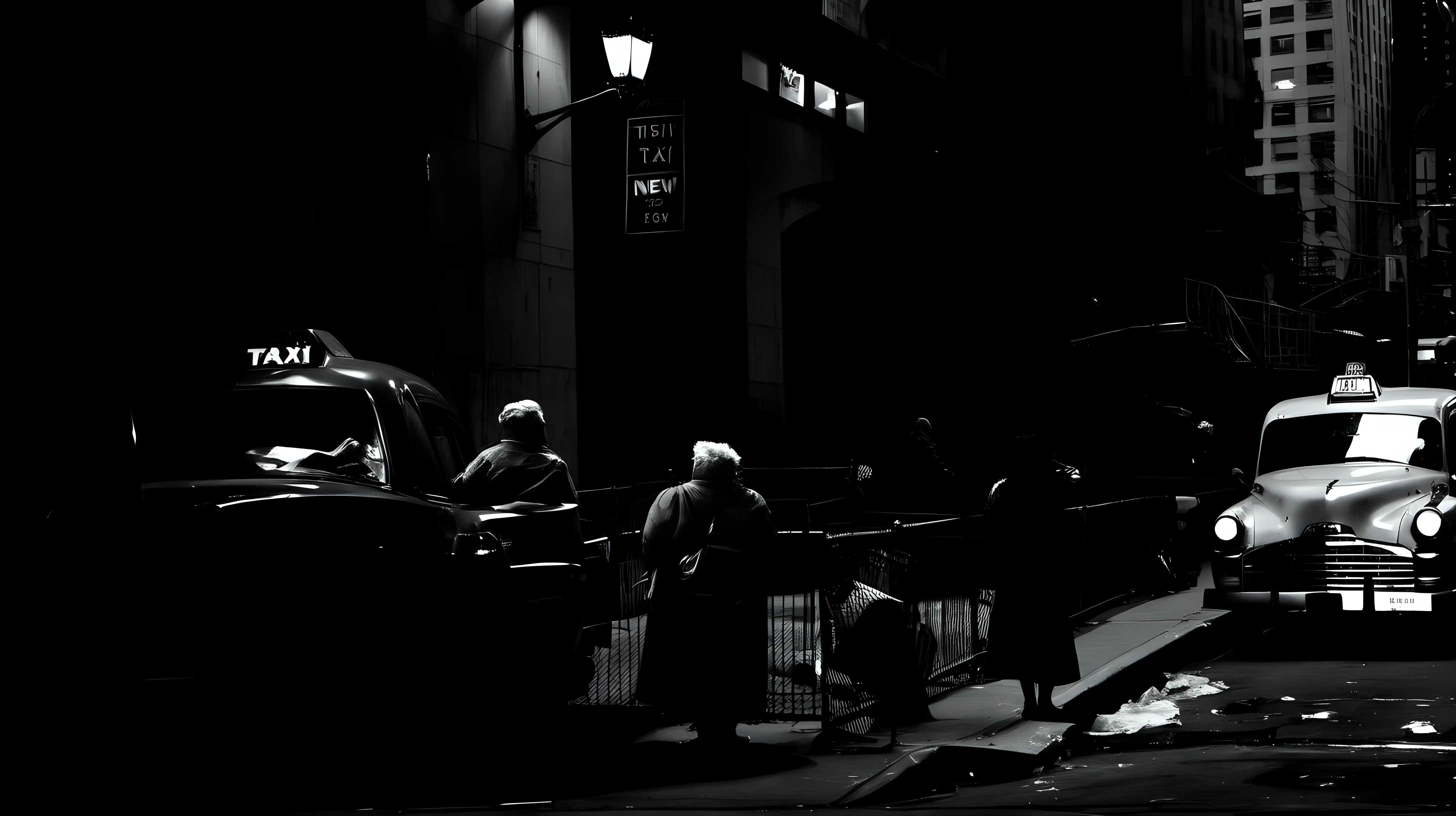 Old Taxi street new york  women waiting darkness