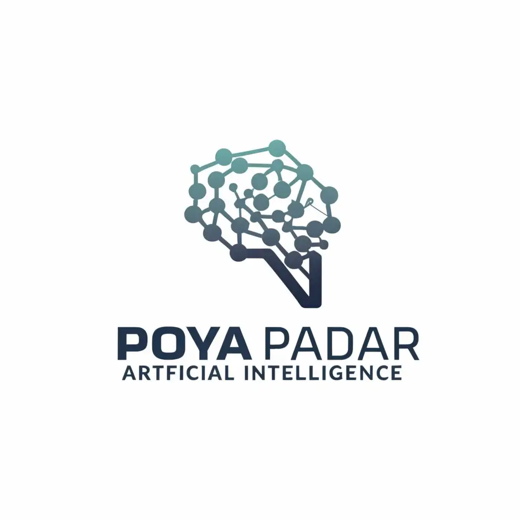 a logo design,with the text "Pouya Paidar", main symbol:Artificial Intelligence,Moderate,be used in Technology industry,clear background