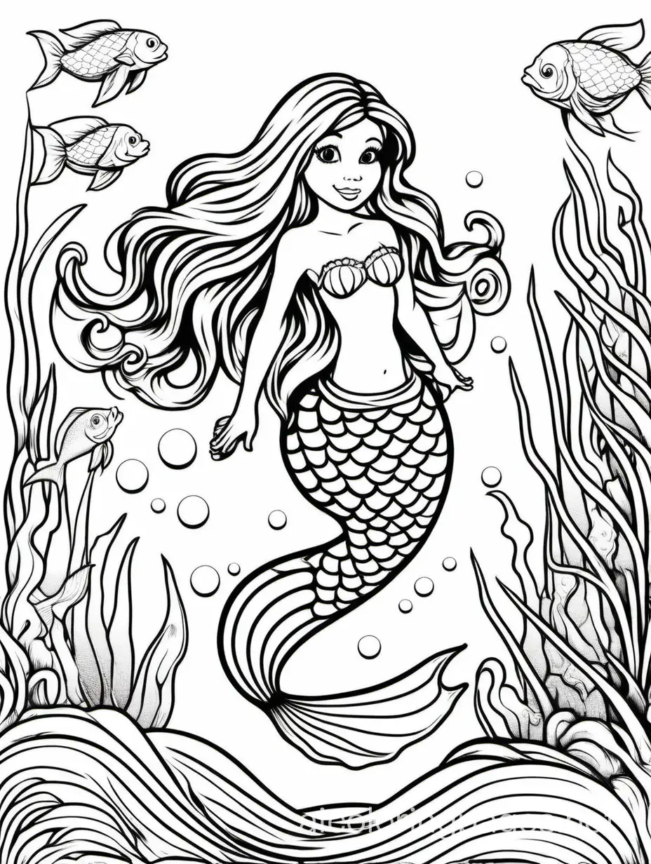 Mermaid-Coloring-Page-for-Kids-with-Ocean-Animals