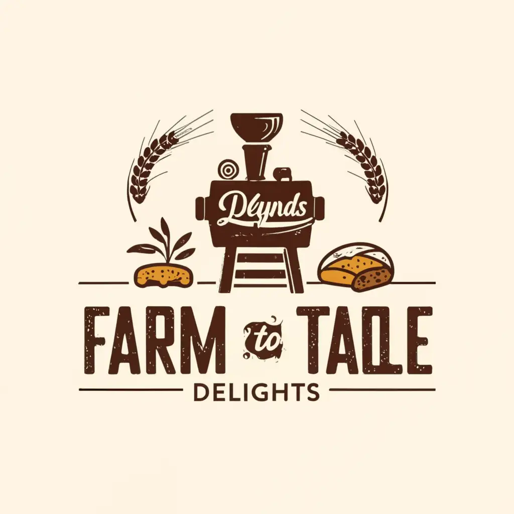 LOGO-Design-For-Farm-to-Table-Delights-Rustic-Charm-with-Fresh-Produce-and-Culinary-Elegance