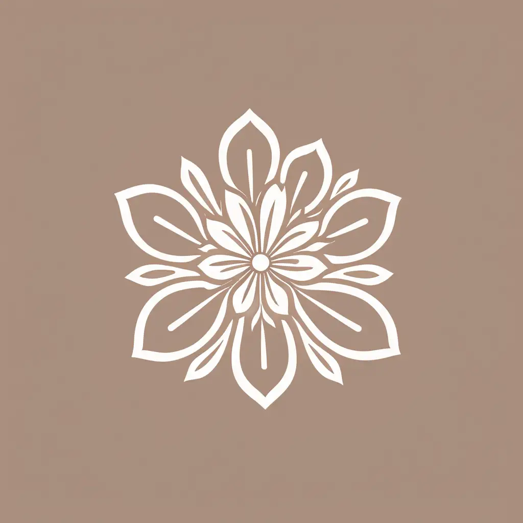 Minimalist Vector Icon of Sandalwood Flower Modern Solid Design