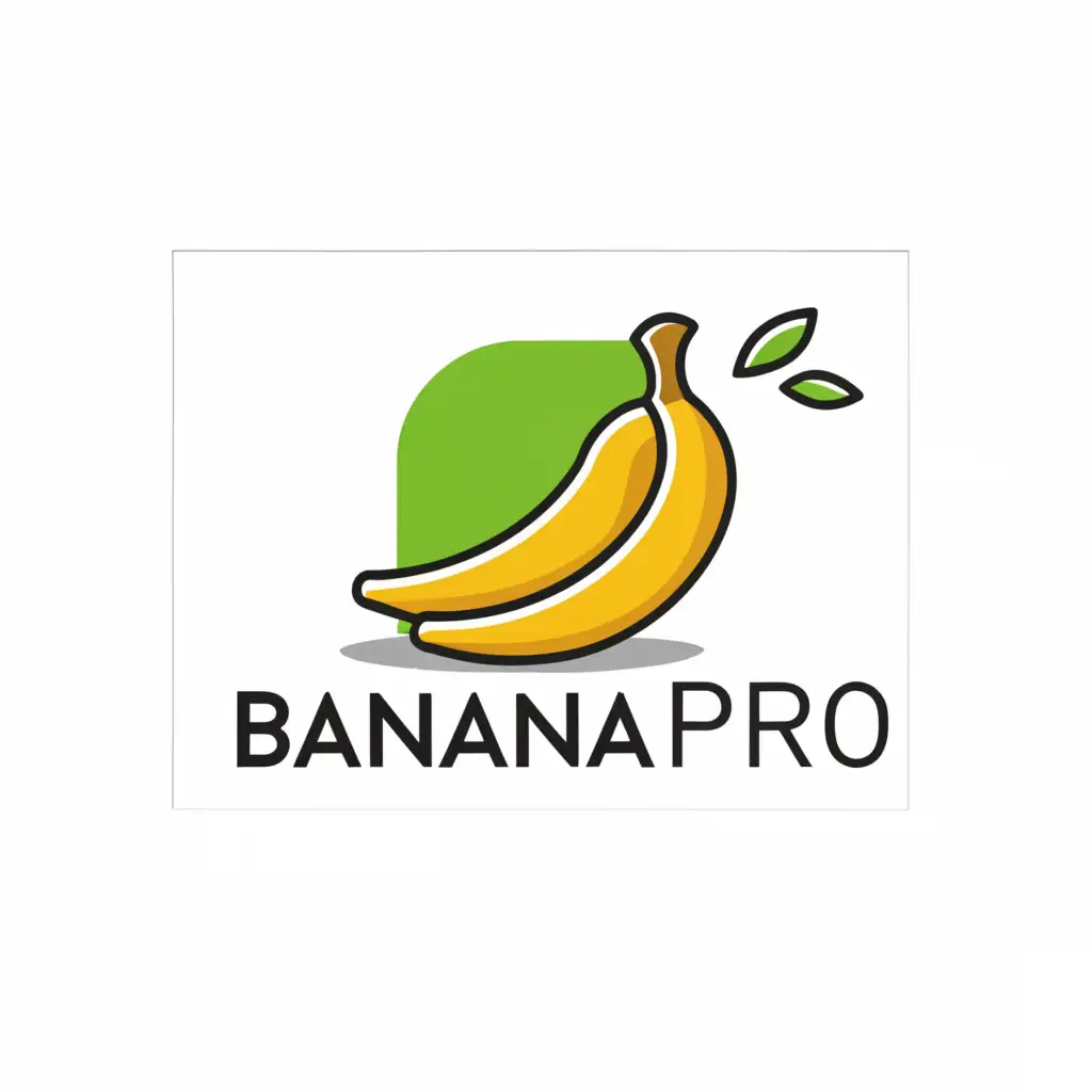 a logo design,with the text "bananaPro", main symbol:banana,Moderate,clear background