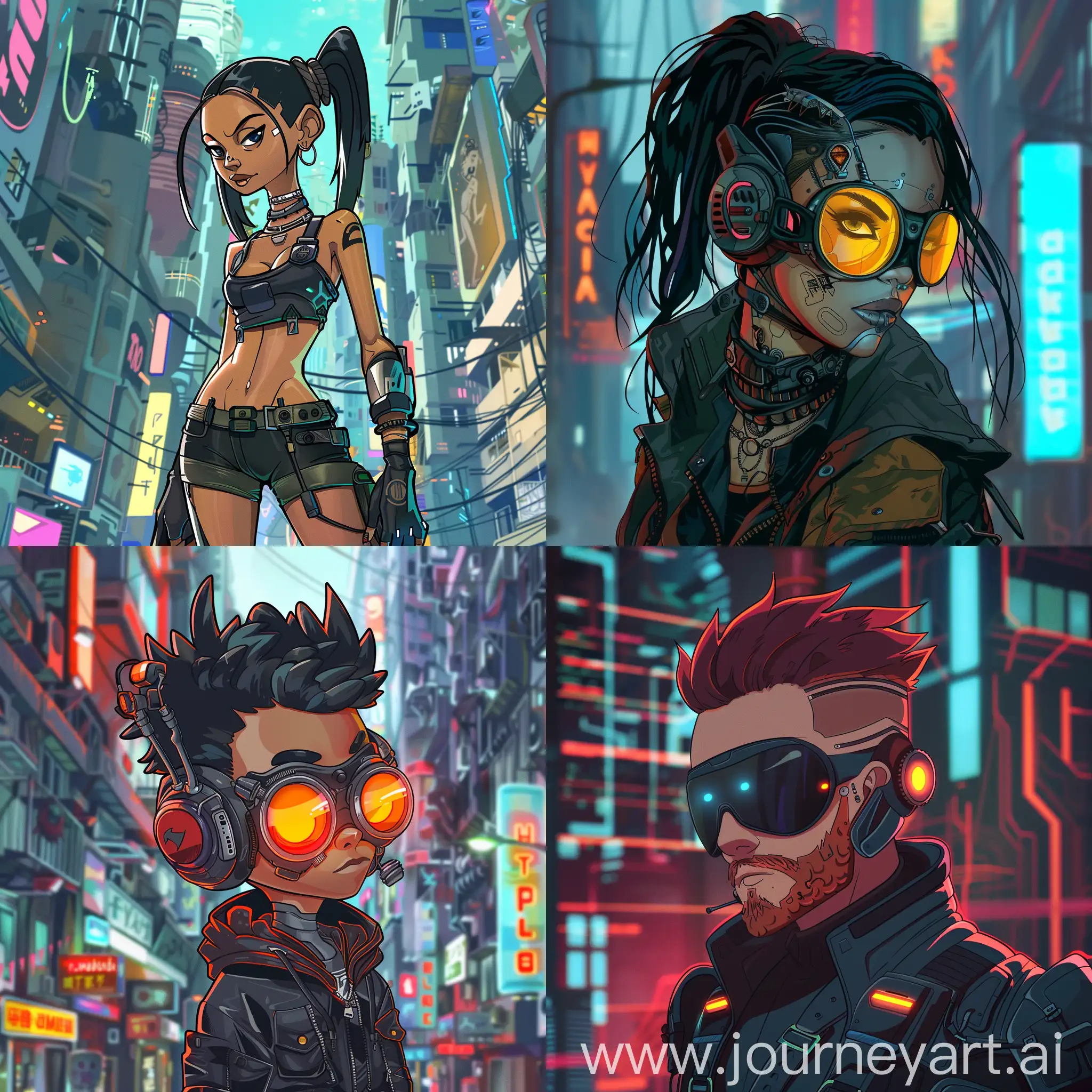 Futuristic-Cyberpunk-Cartoon-Cityscape