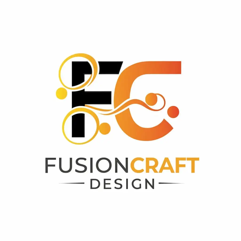 logo, FusionCraft design, with the text "FC", typography, be used in Retail industry