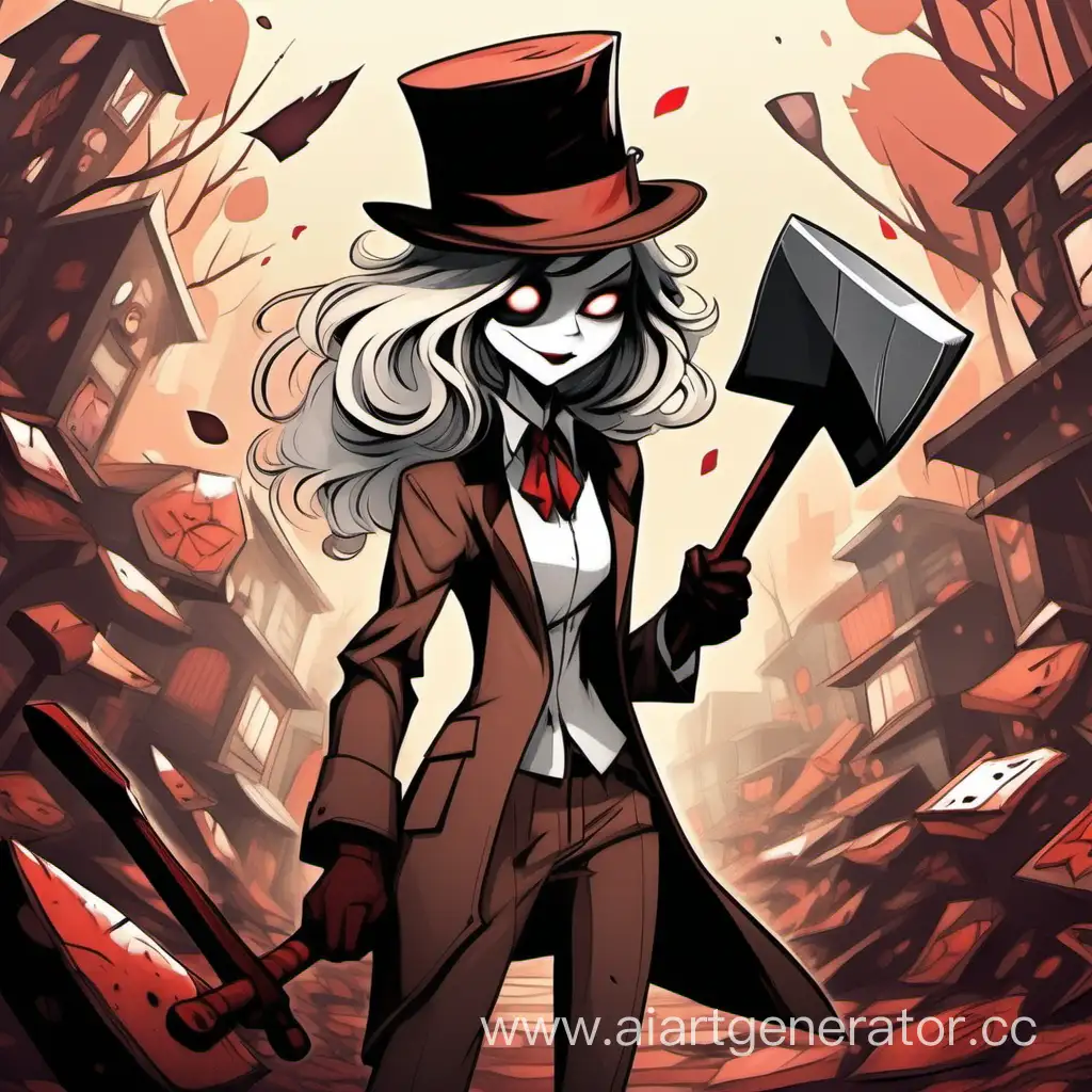 Mysterious-Flower-Girl-with-Axe-in-Hazbin-Hotel-Style