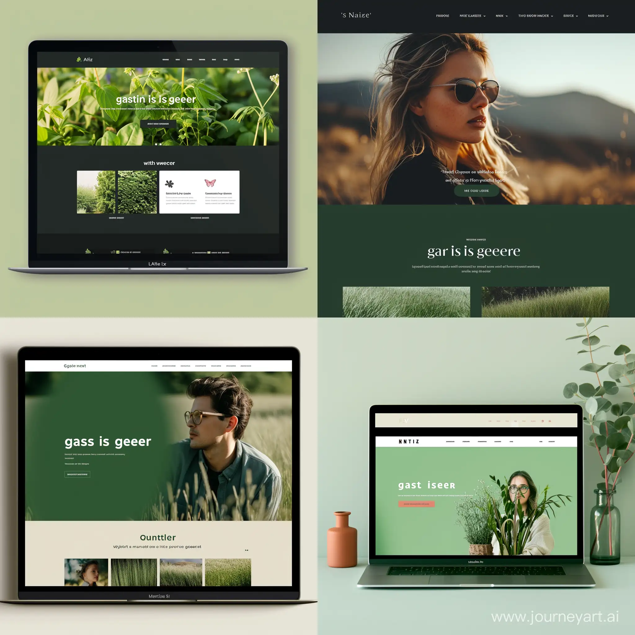 Personal Portfolio Website in the style of the Netflix Movie "Grass is Greener" --v 6 --ar 1:1 --no 8436