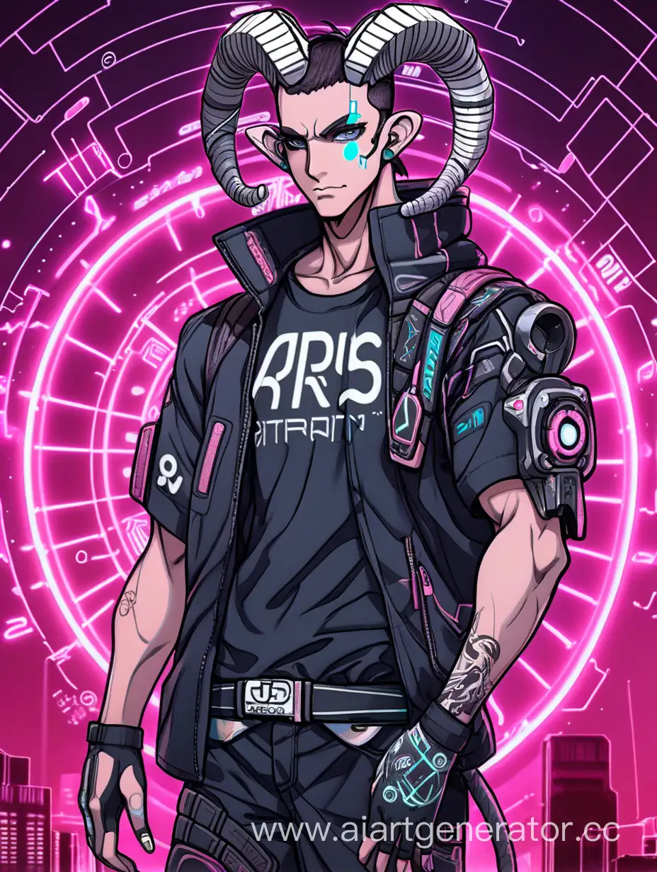 Aries-Man-in-Cyberpunk-Anime-Scene