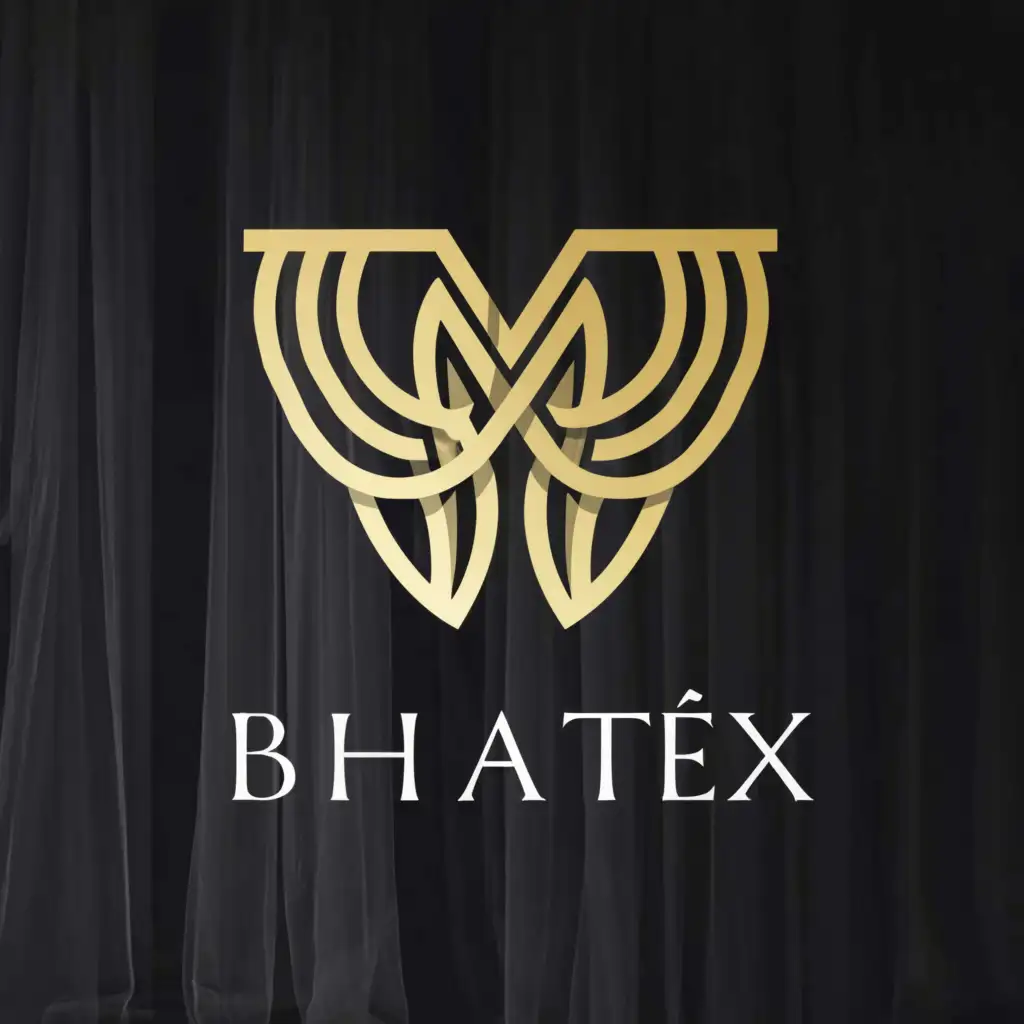 a logo design,with the text "bhatex", main symbol:curtains tulle,complex,be used in Home Family industry,clear background