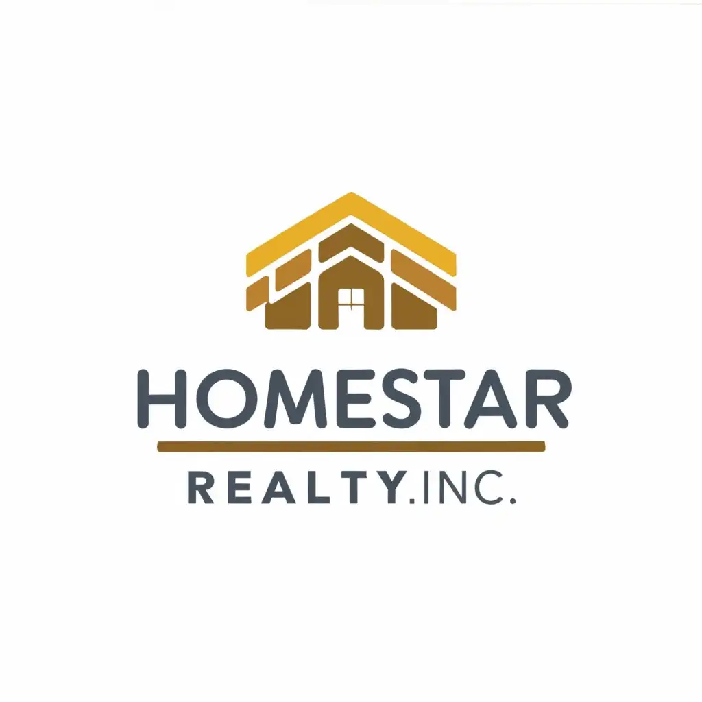 LOGO Design for Homestar Realty Inc Modern House Symbol in Real Estate