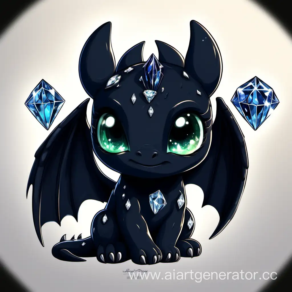 Adorable-Night-Fury-Surrounded-by-Glittering-Diamonds