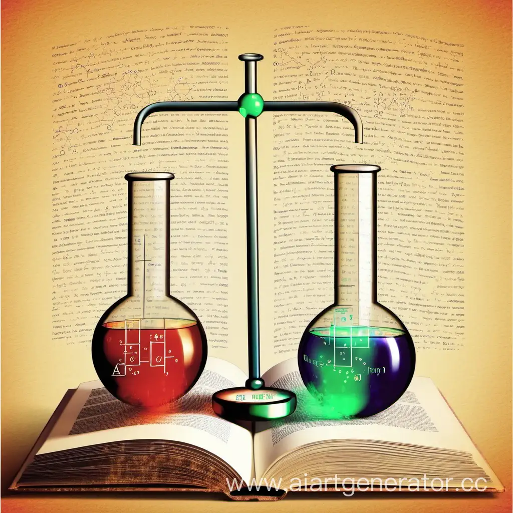 Chemistry-Books-and-Laboratory-Equipment-Displayed-in-a-Library-Setting