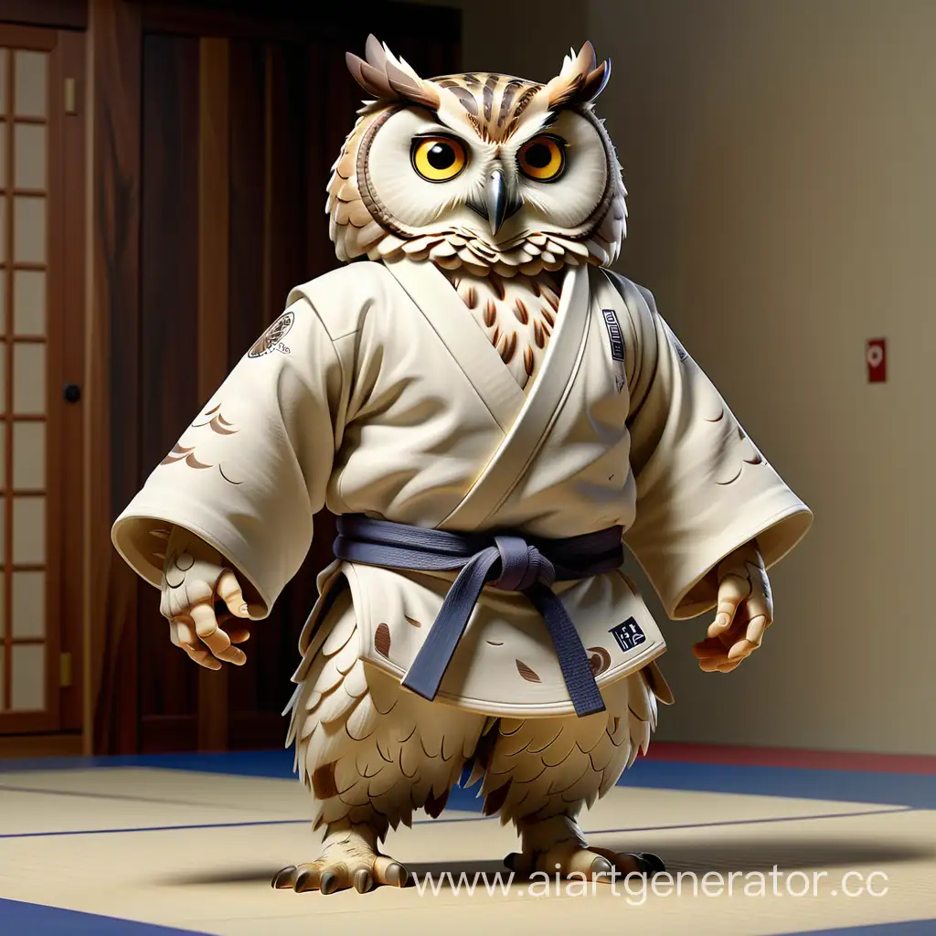 Majestic-Owl-Judoist-in-ThreeQuarter-View