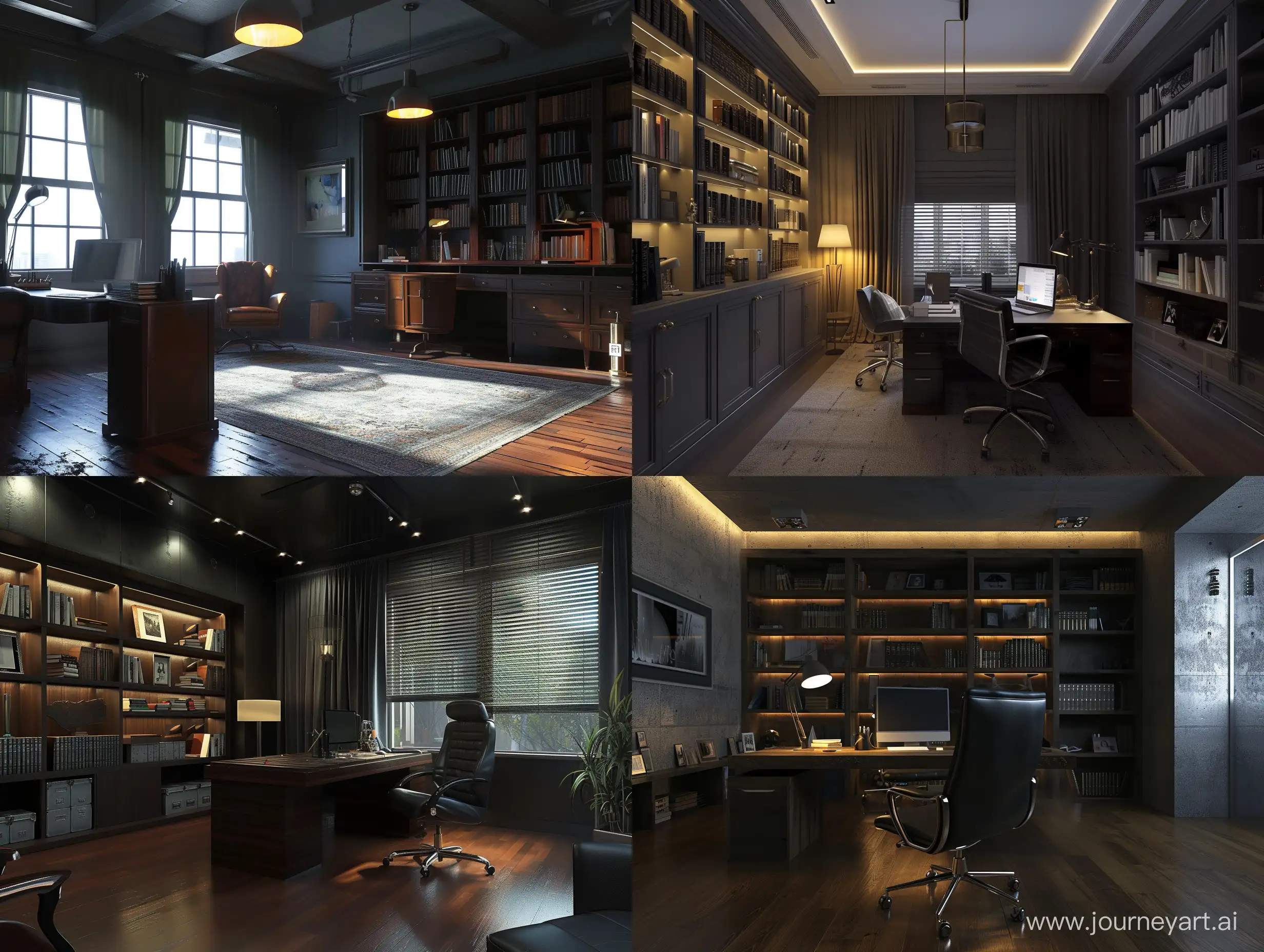 writers room, modern, realistic, dark dramatic lighting