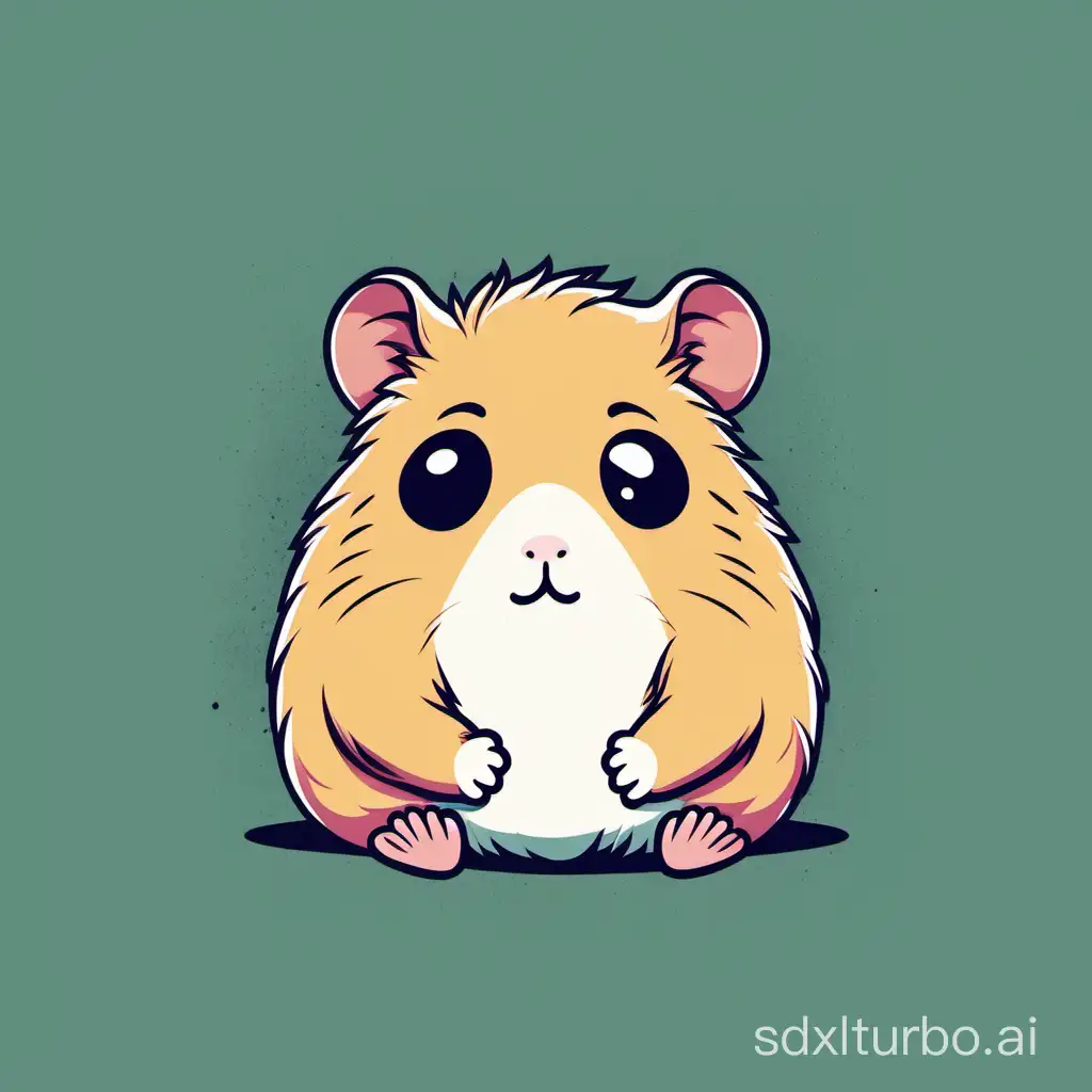 Lonely-Hamster-in-a-Somber-Setting-TShirt-Design