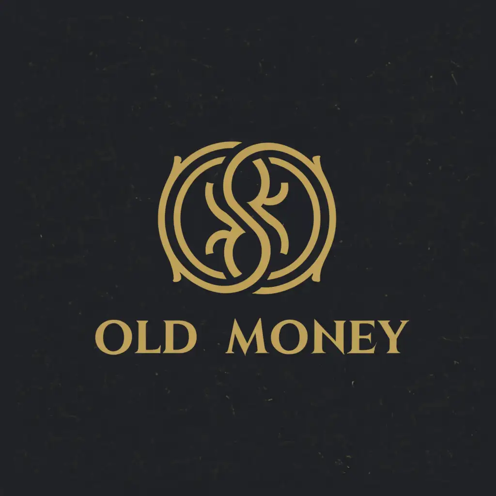 a logo design,with the text "Old money", main symbol:Letters,Moderate,clear background