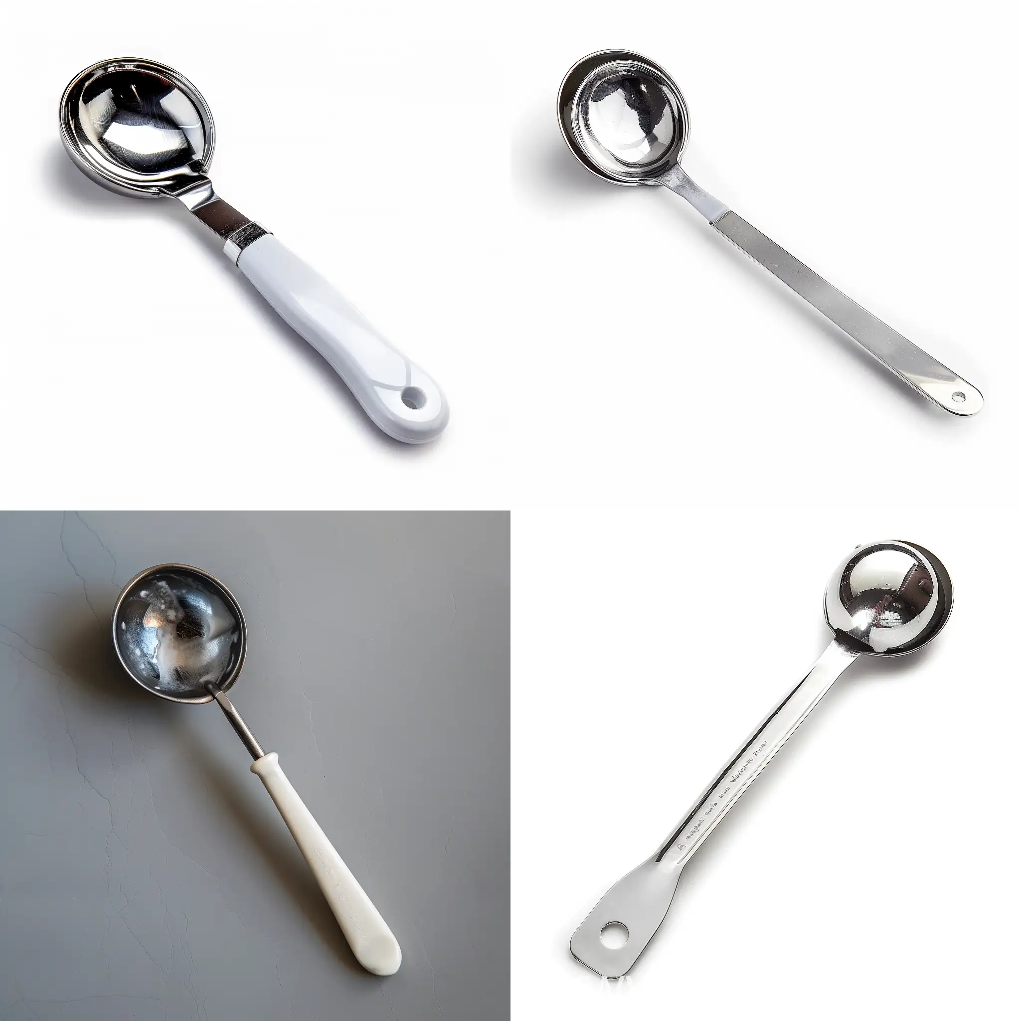 metal icecream scooper with plastic handle made with recyclable materials