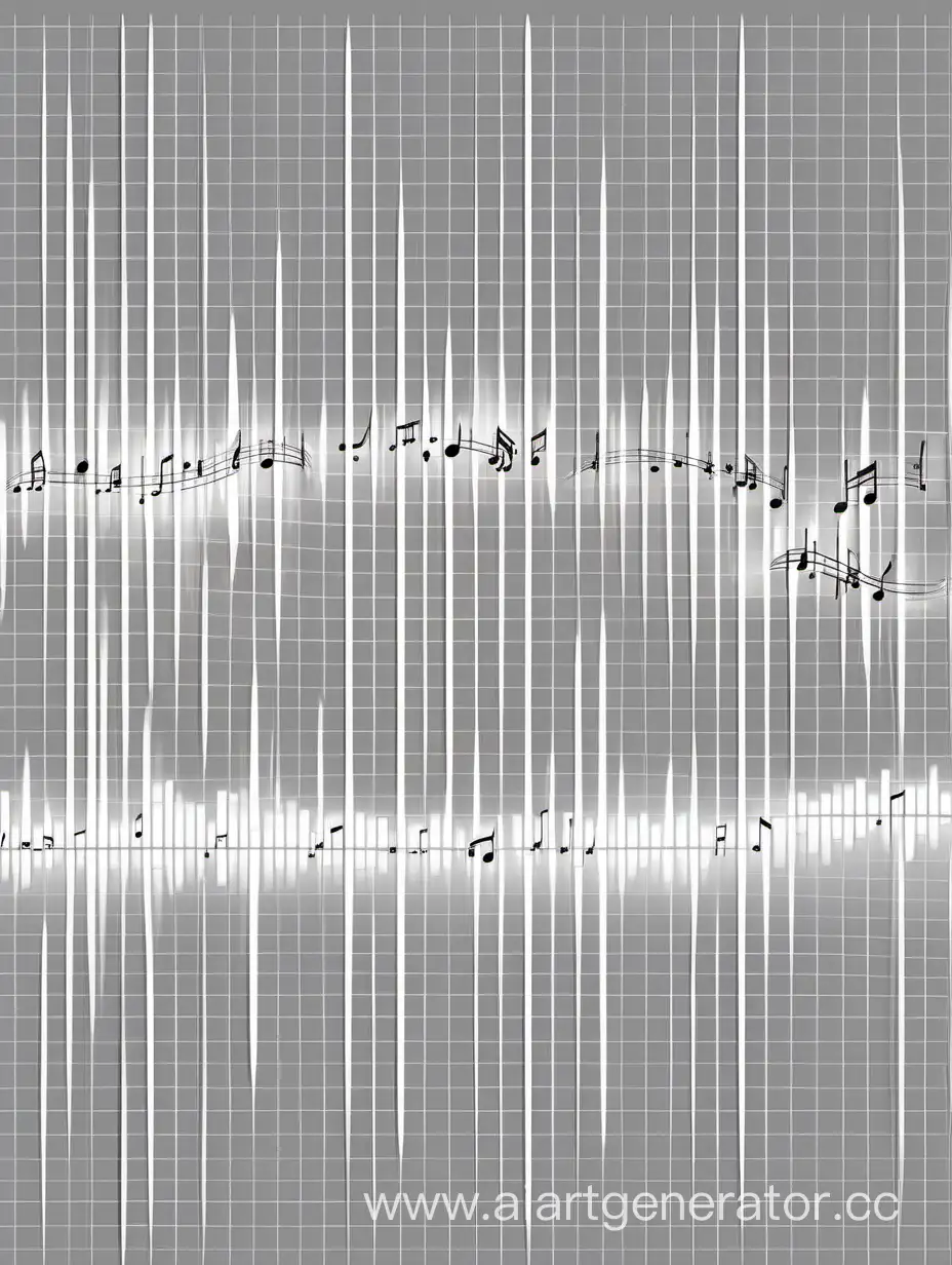 Harmonious-White-Musical-Notes-on-Transparent-Sound-Waves-Background