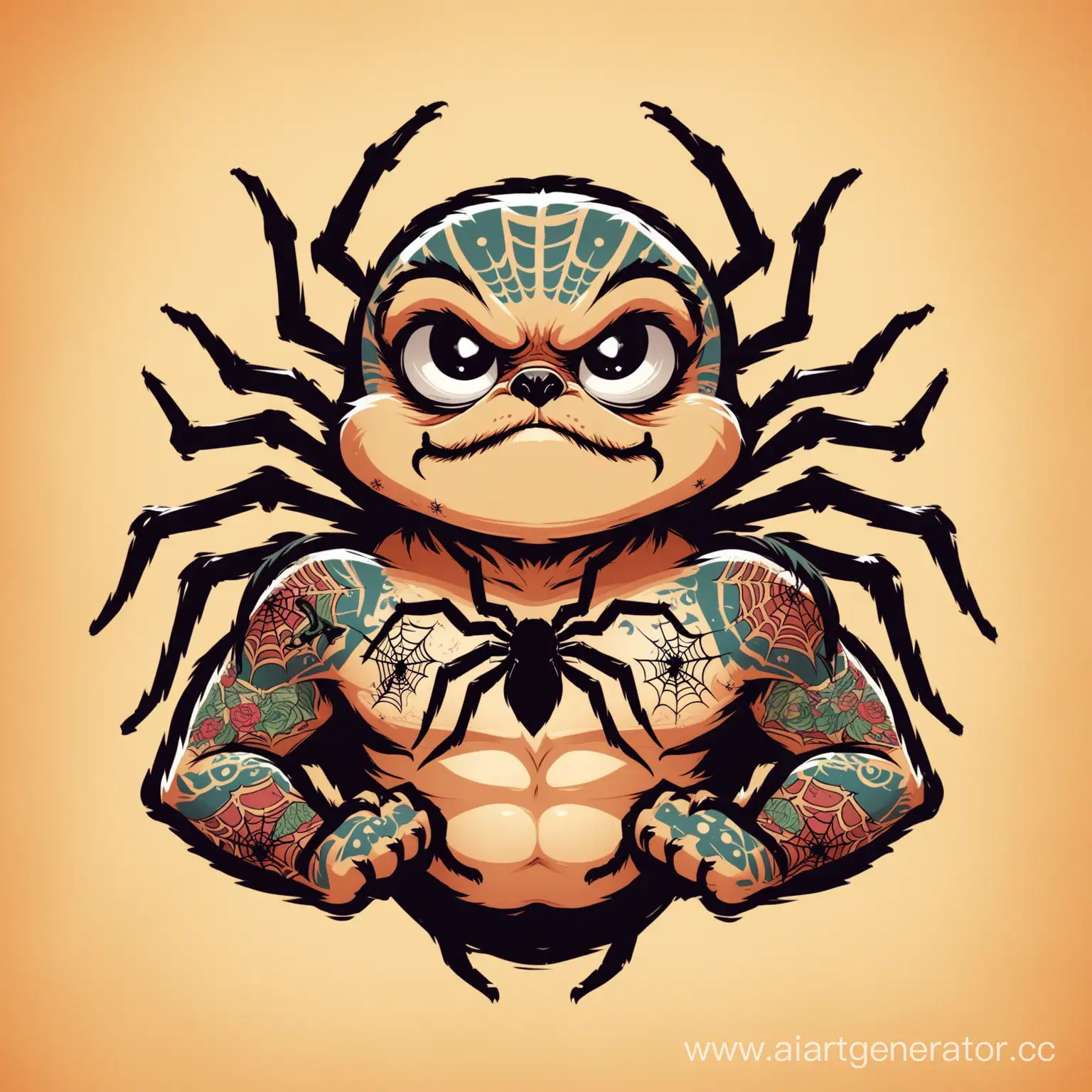 Colorful-Spider-Schnook-with-Intricate-Tattoos