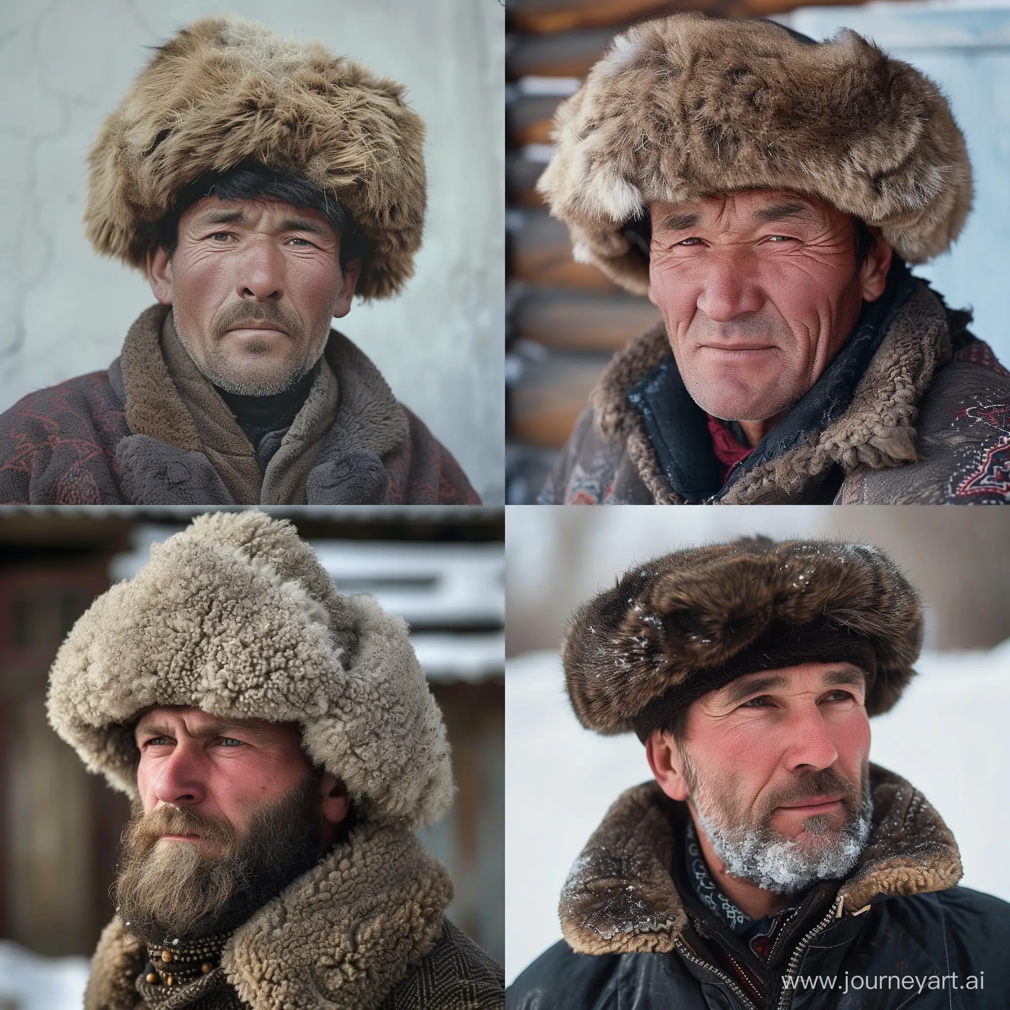 Elegant-Man-in-Karakul-Astrakhan-Hat-Portrait