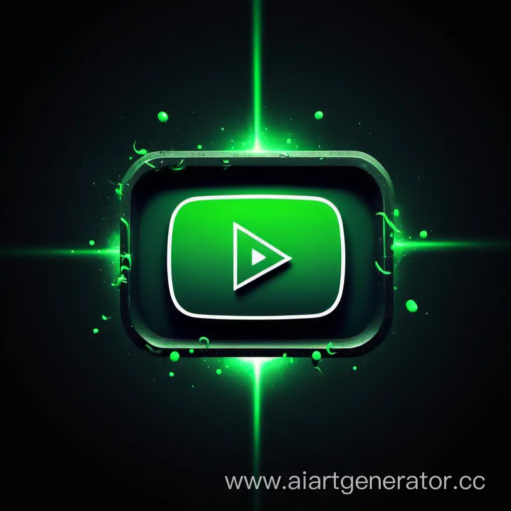 #image gernerate a youtube thumbnail 16:9, background color black and green glowing ceneter, eye catching ,engasing , 3d and realistic , add the subscribe button, youtube logo button and ai manthan name in first letters capital and other letter small, pls generate according to decodingyt youtube channel like this