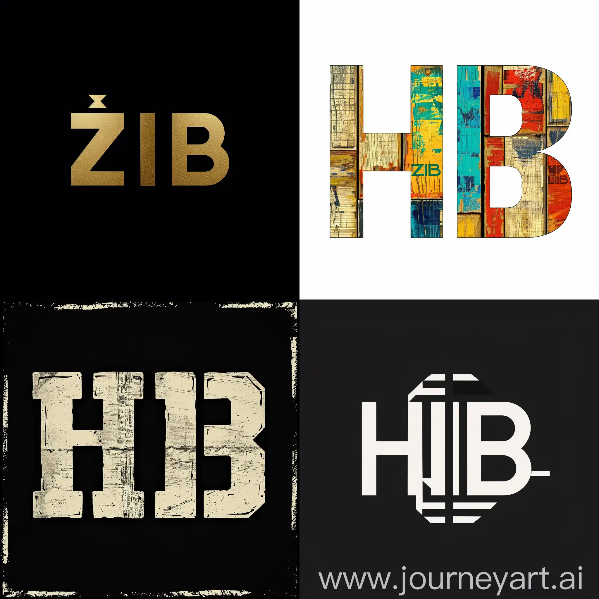 Erstelle mir ein adaptiertes Zeit im Bild (ZIB) Logo mit den Buchstaben HIB