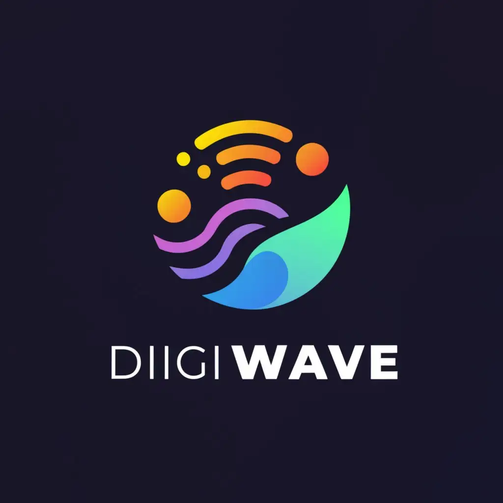 a logo design,with the text "Digi Wave", main symbol:Digital wave,Moderate,be used in Home Family industry,clear background
