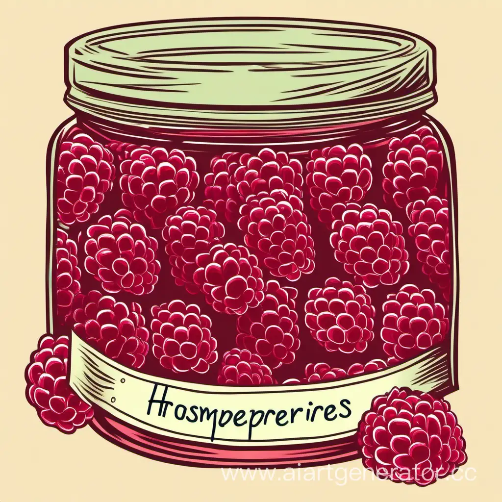 HandDrawn-Homegrown-Raspberries-for-Raspberry-Jam-Label