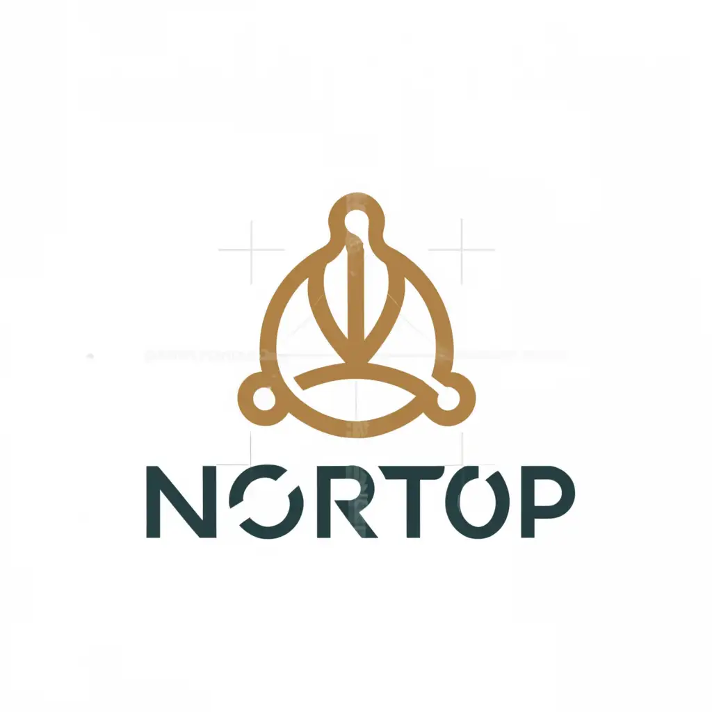 a logo design,with the text "NORTOP", main symbol:abstract pyramid circles,Minimalistic,be used in Construction industry,clear background
