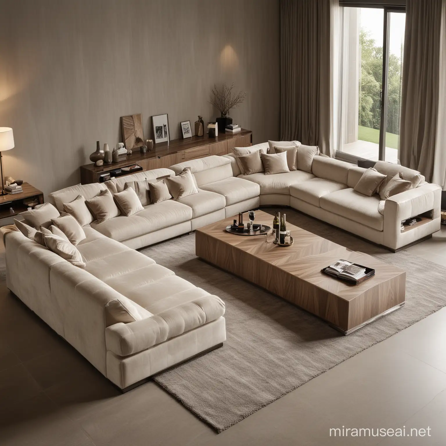 Luxurious Living Room Sofa Set by Lusso Elano Gabba and More