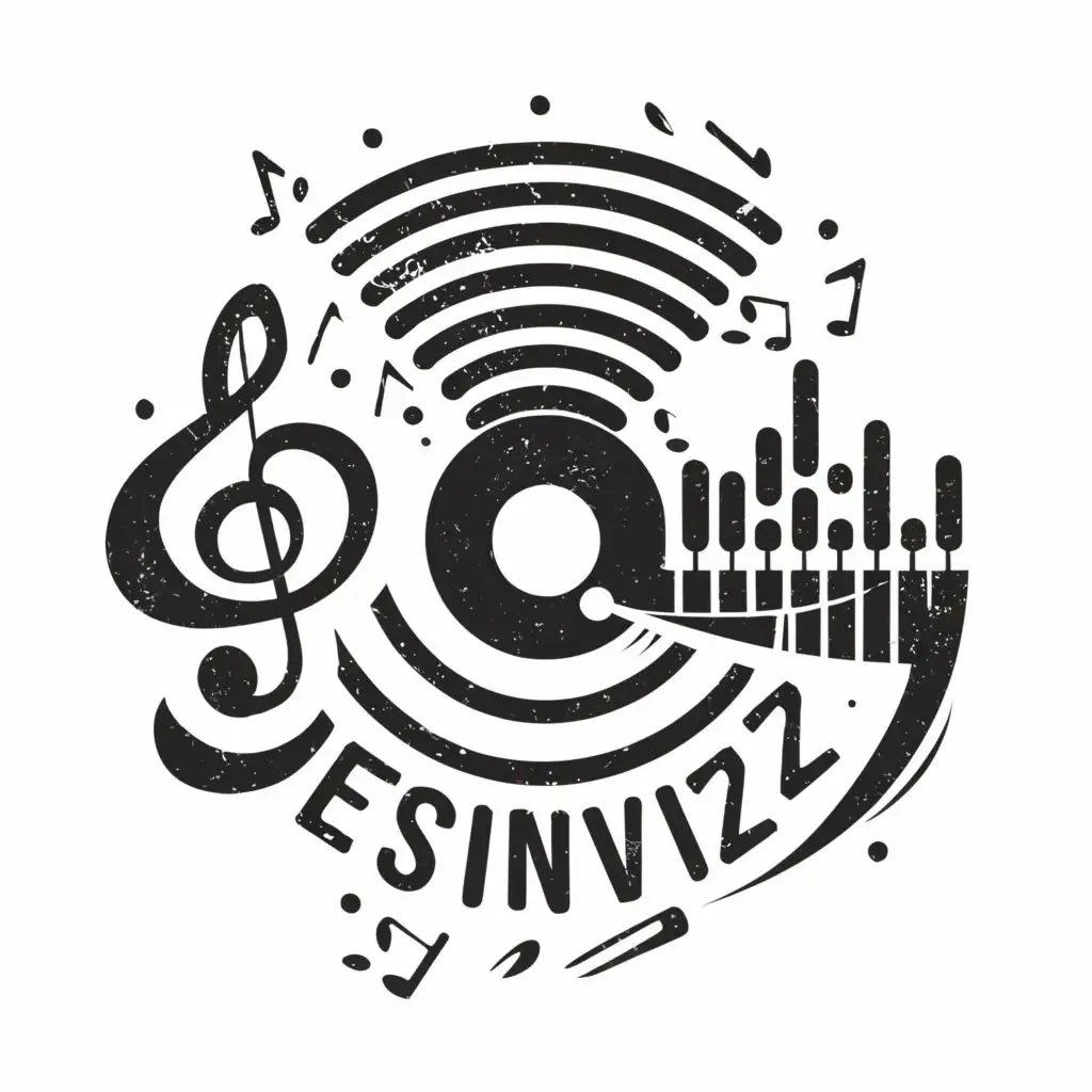 LOGO-Design-For-DestinVizz-Vibrant-Musical-Notes-and-Bold-Typography-for-Entertainment-Industry