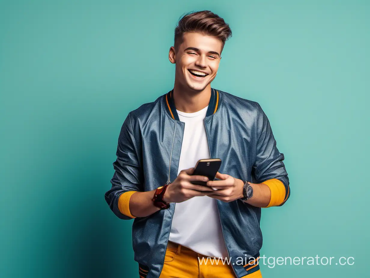 Confident-Young-Man-in-Stylish-Attire-Holding-Smartphone