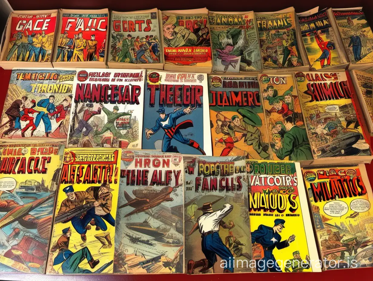 Collection of 1940s comic books