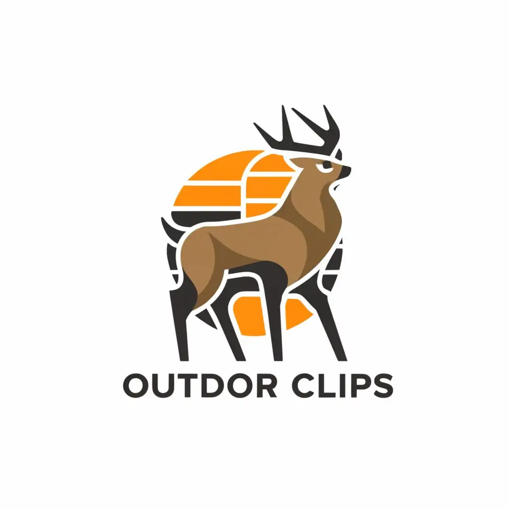 a logo design,with the text "Daily Outdoor Clips", main symbol:Buck,Moderate,clear background