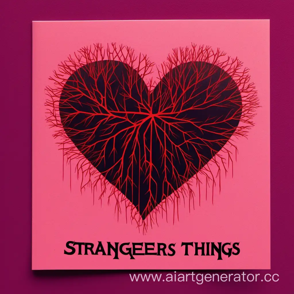 Valentine's card with a reference to the series Stranger Things