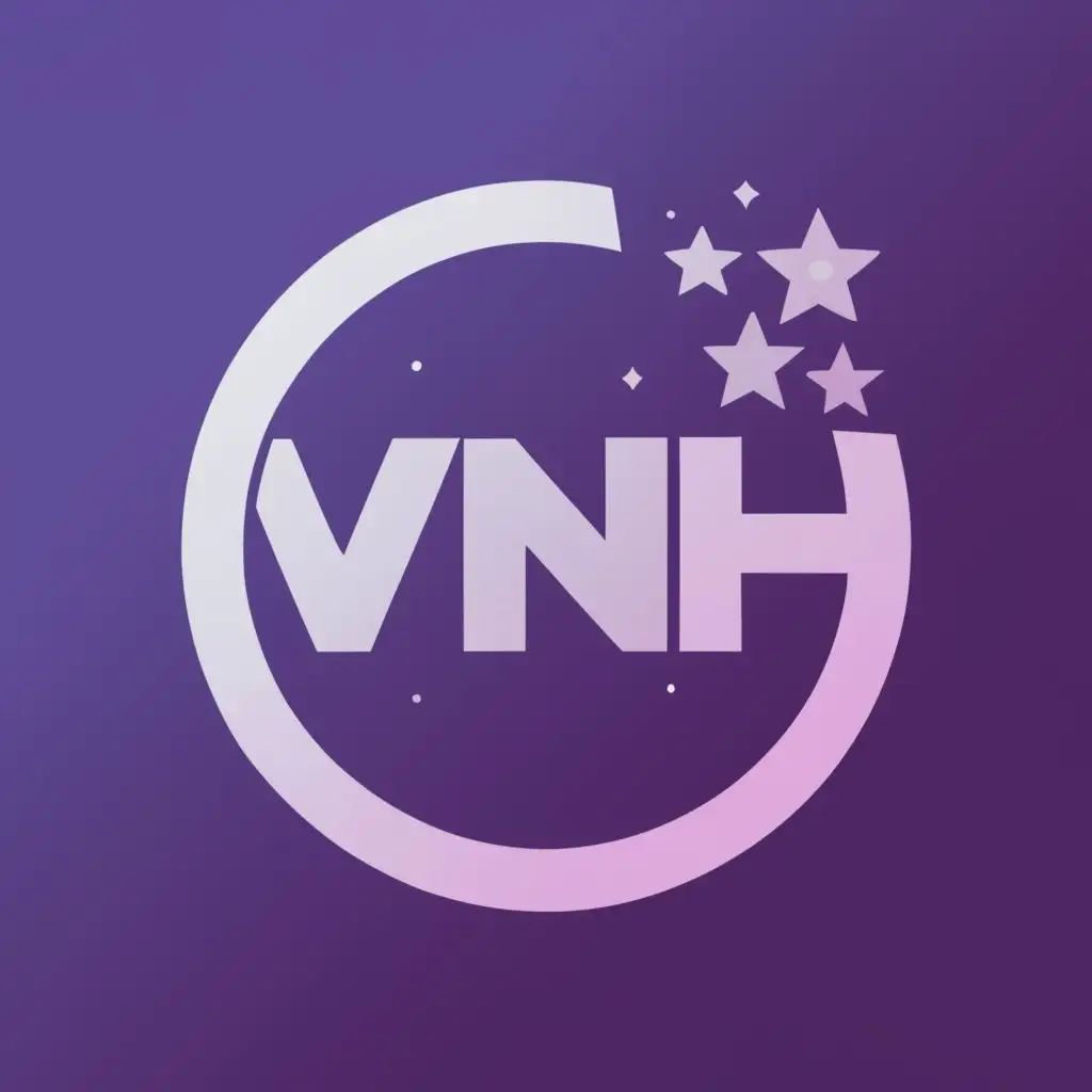 logo, Circle gradient , with the text "VNH", typography, be used in Sports Fitness industry