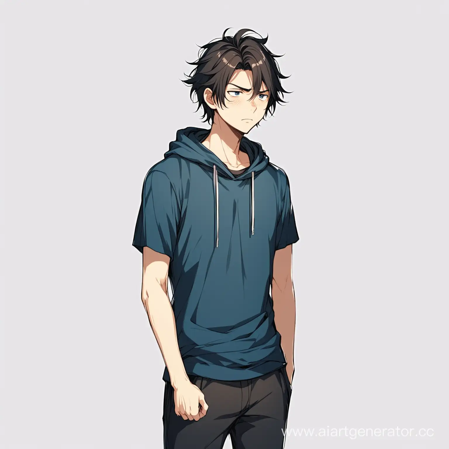 Sleepy-Anime-Character-in-Casual-Attire-on-White-Background