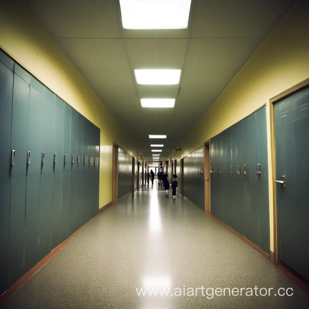 необычный школьный коридор