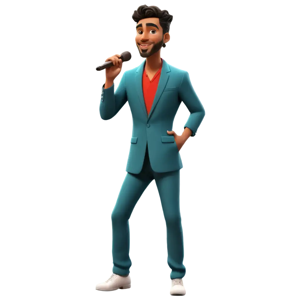 cartoon male singer.