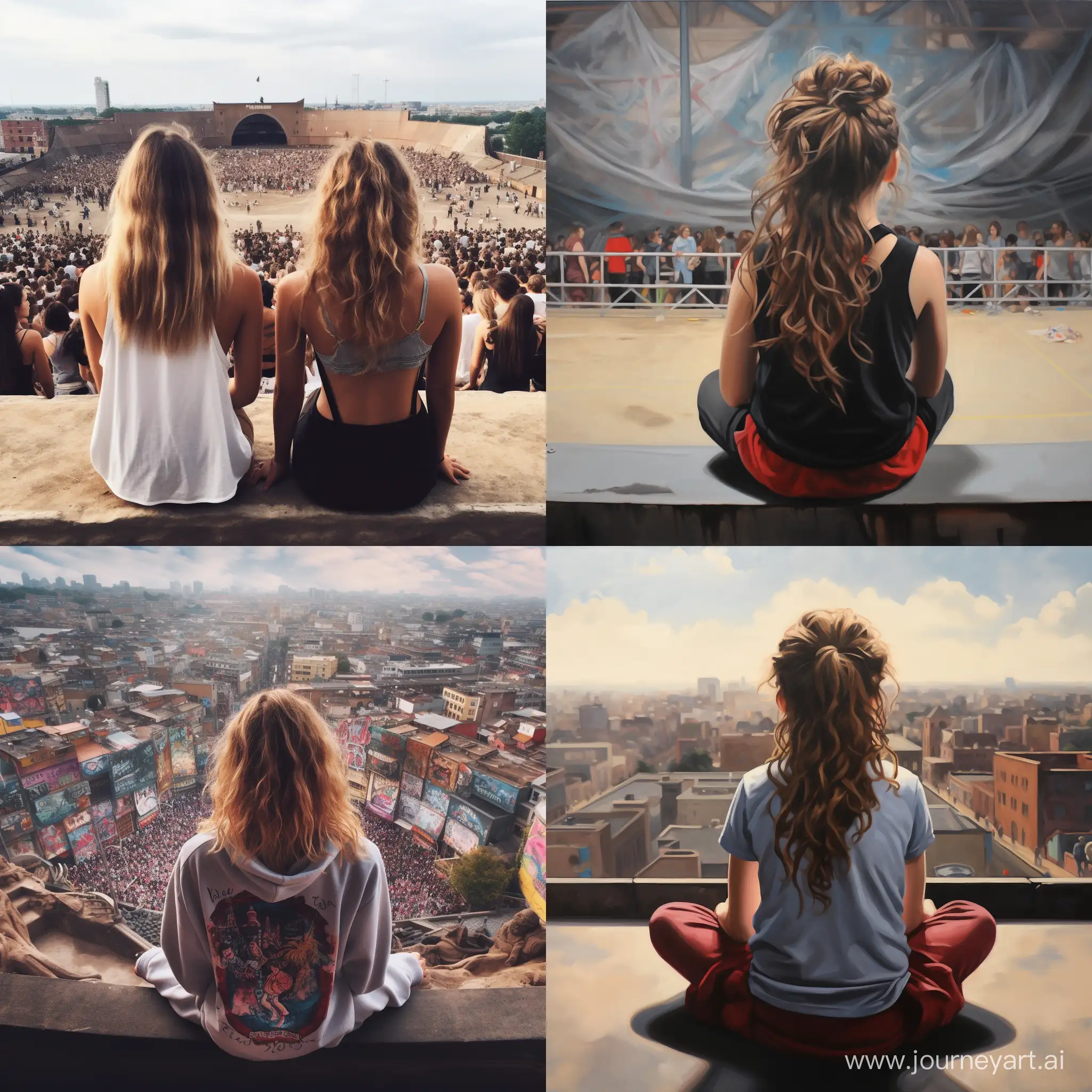 Girls-Viewing-from-Behind-Artistic-Composition-in-11-Aspect-Ratio