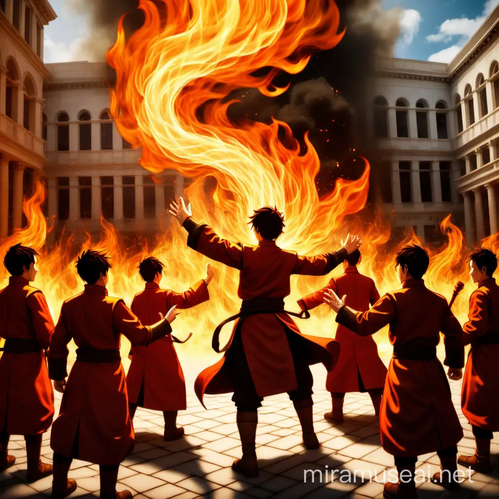 Firebending Students Earning Trust Victory at Trial by Fire