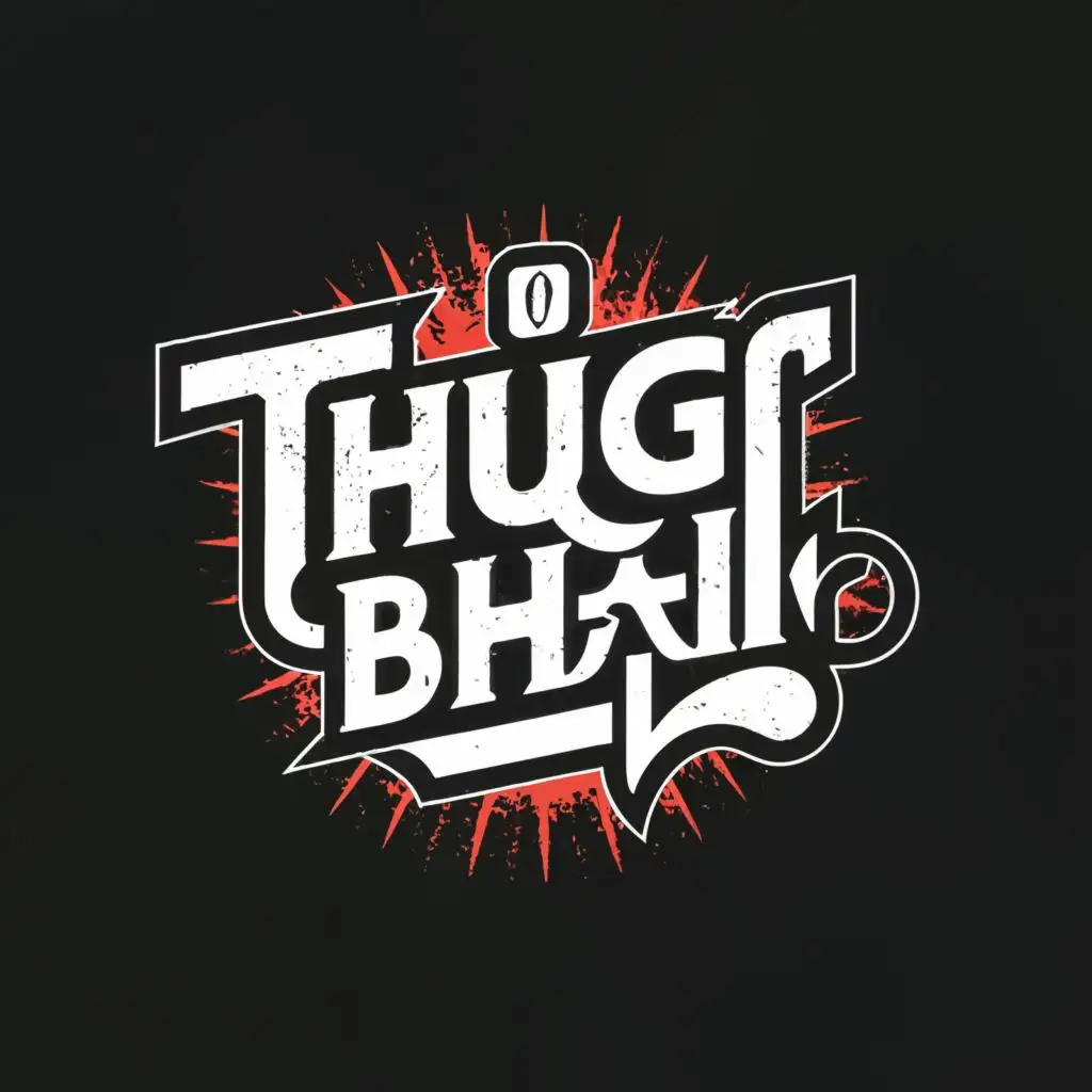 logo, Use Thug bhai symbol, with the text "Thugbhai", typography, be used in Entertainment industry