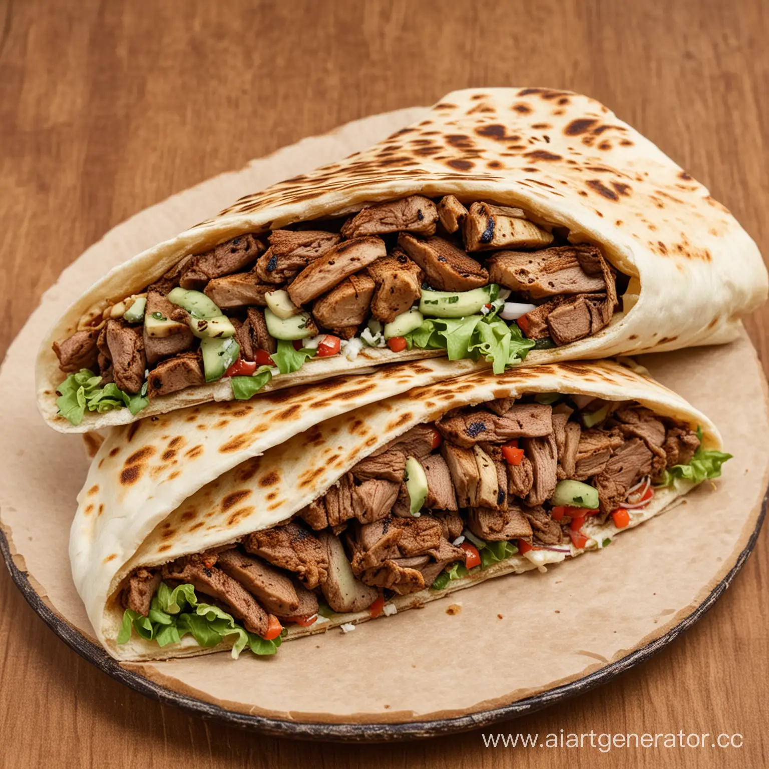 Delicious-Shawarma-Wrap-with-Fresh-Ingredients