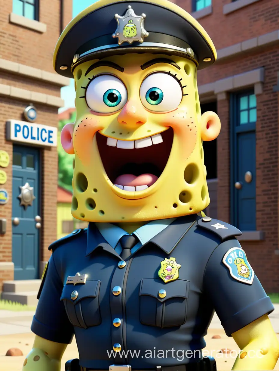 Sandy-Cheeks-Dressed-as-a-Police-Officer-from-SpongeBob-SquarePants